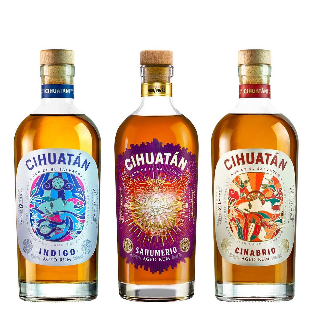 Zvýhodněný set = 1 ks Cihuatán 8 Y.O. + 1 ks Cihuatán 12 Y.O. + 1 ks Cihuatán Sahumerio