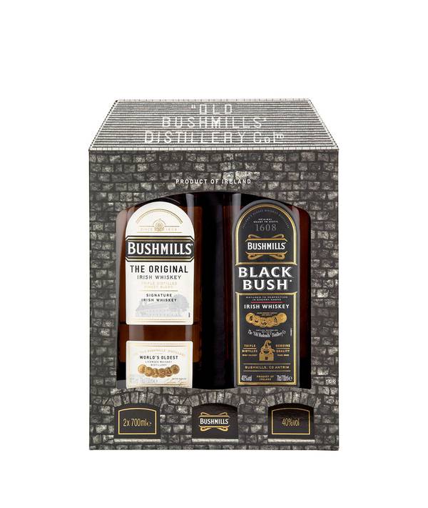 Bushmills Original + Black Bush Gift Box 40,0% 1,4 l