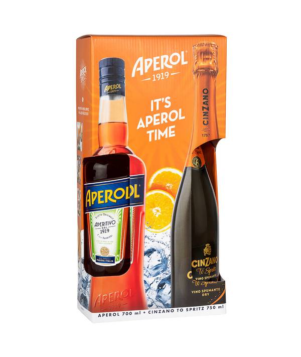 Aperol + Cinzano To-Spritz Gift Box 11,26% 1,45 l