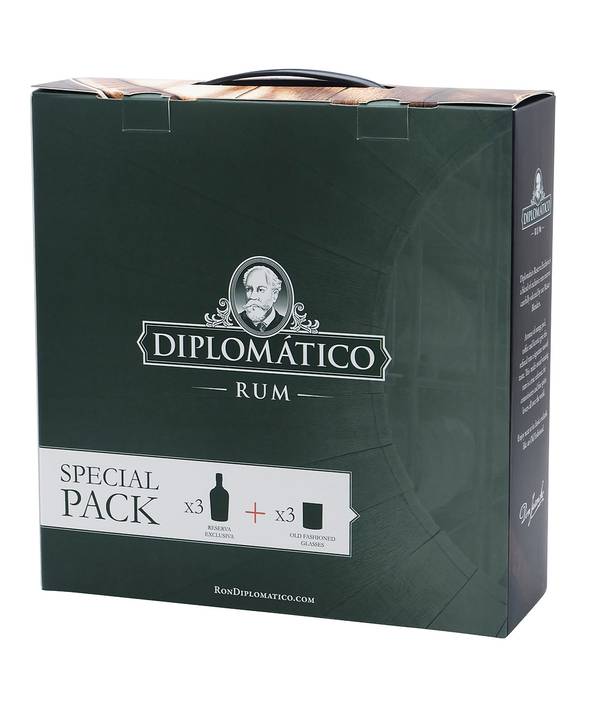 Diplomático Reserva Exclusiva Promo Pack 3 lahve + 3 sklenice - galerie #1