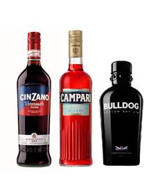 Zvýhodněný set Negroni = Campari + Bulldog Gin + Cinzano Rosso 